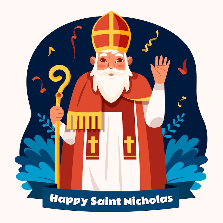 Vector gratuito ilustración de sinterklaas dibujada a mano