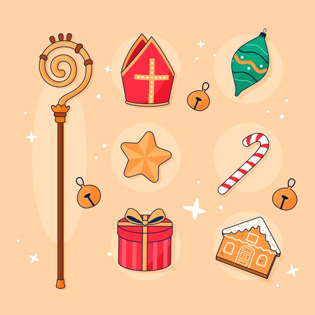 Ilustración de sinterklaas dibujada a mano