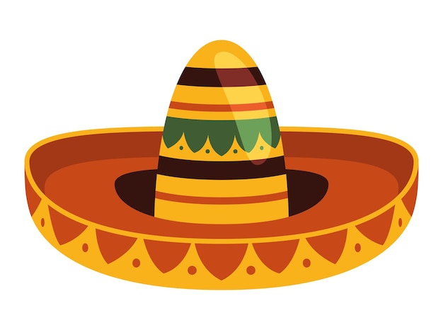 Ilustración del sombrero mexicano