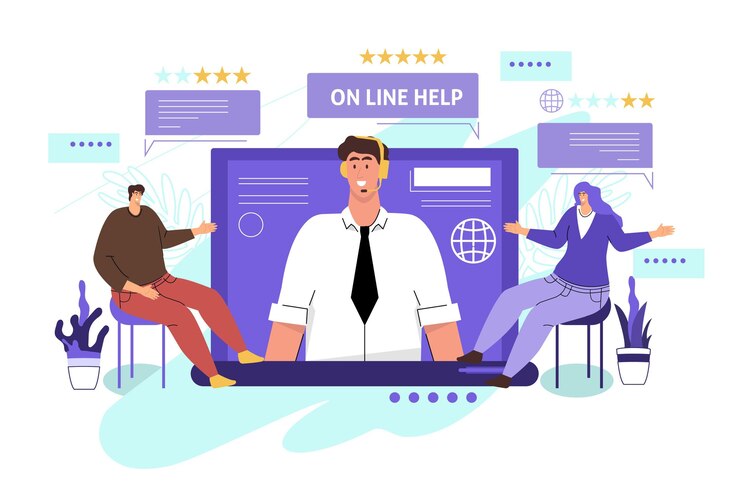 Vector gratuito ilustración de soporte al cliente