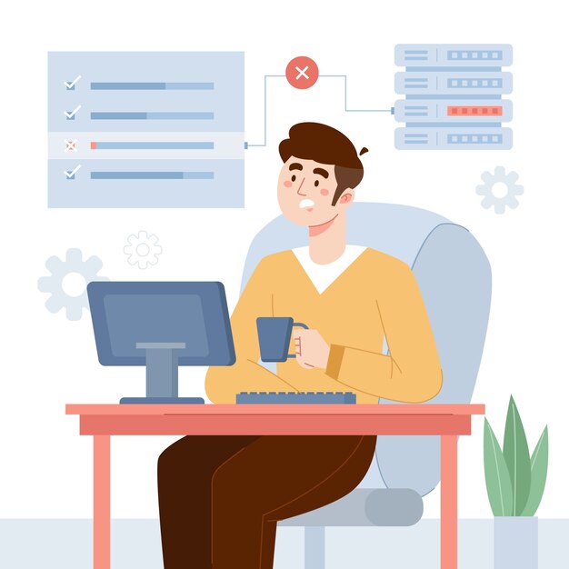 Ilustración de sql de tecnología abstracta