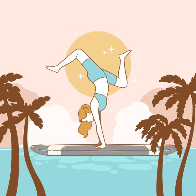 Ilustración de sup dibujado a mano