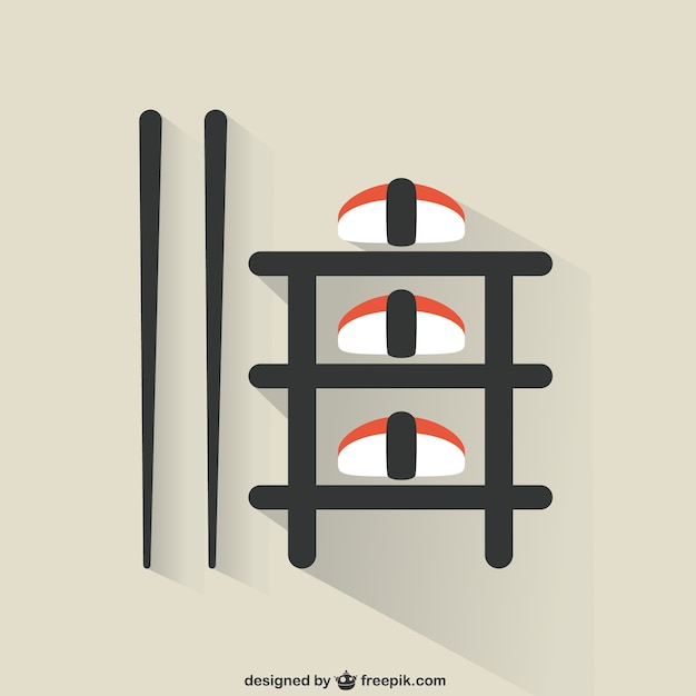 Vector gratuito ilustración de sushi