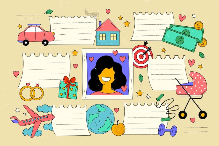Vector gratuito ilustración de tablero de visión dibujado a mano