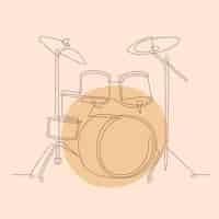 Vector gratuito ilustración de tambor dibujado a mano