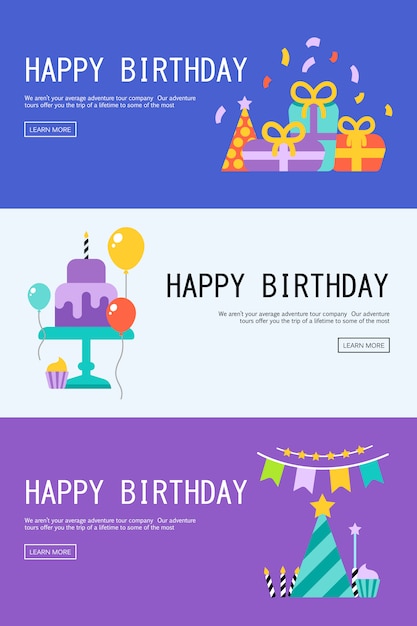 Vector gratuito ilustración de una tarjeta de felicitación de feliz cumpleaños