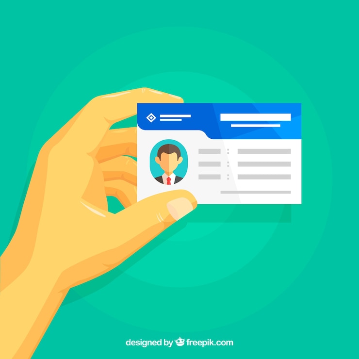 Vector gratuito ilustración de tarjeta identificativa