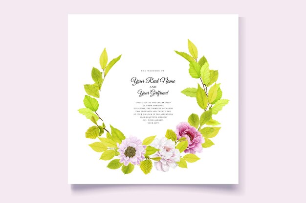 Vector gratuito ilustración de tarjetas florales de bodas de verano