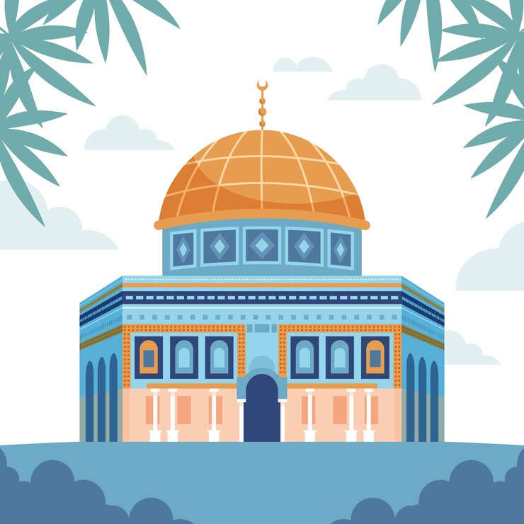 Vector gratuito ilustración de tasbih de diseño plano dibujado a mano
