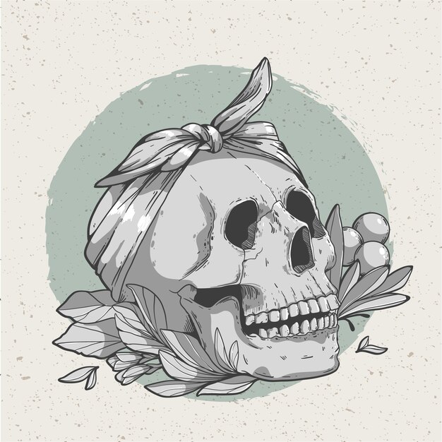 Ilustración de tatuaje chicano dibujado a mano