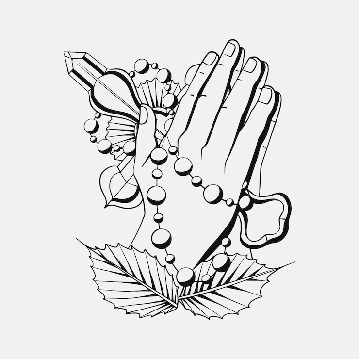 Vector gratuito ilustración de tatuaje chicano dibujado a mano