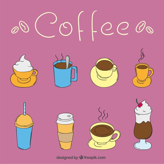 Ilustración de tazas de café