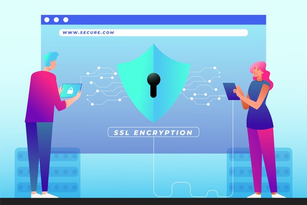 Ilustración de tecnología abstracta ssl