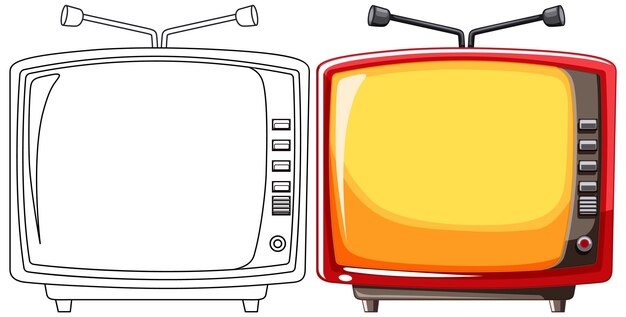 Ilustración de televisores antiguos