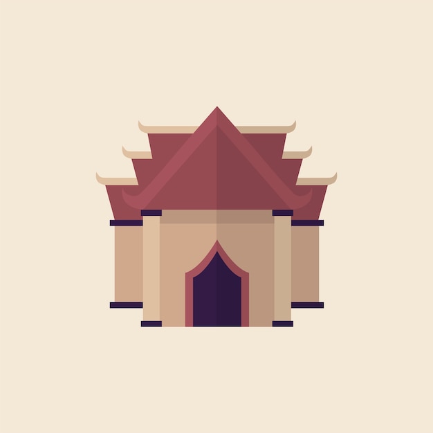 Ilustración de un templo budista