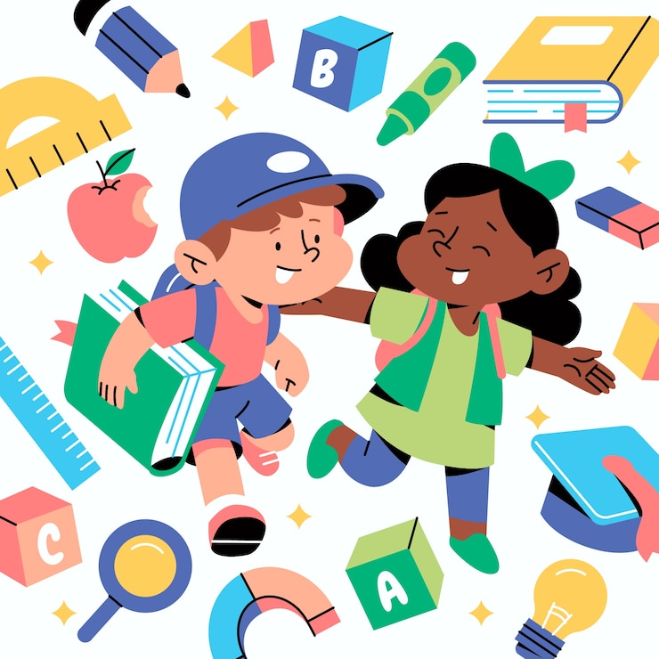 Vector gratuito ilustración para la temporada de regreso a la escuela