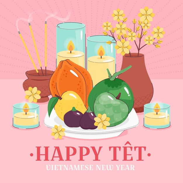 Ilustración de tet plano