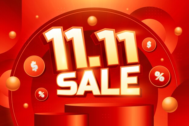 Ilustración de texto para el evento de venta del 11.11.