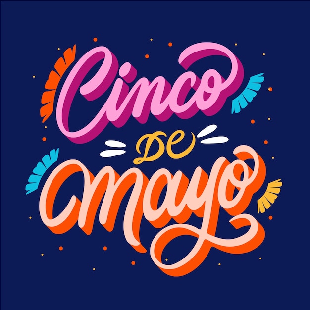 Ilustración de texto plano para cinco de mayo