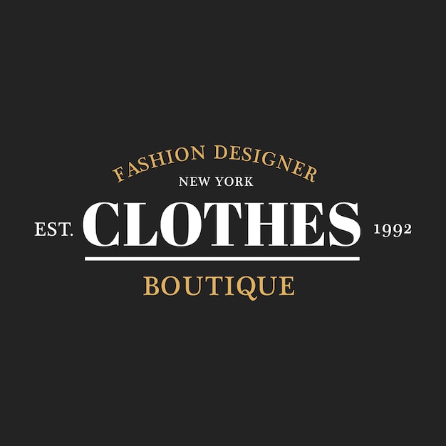 Vector gratuito ilustración de la tienda de boutique logo estampilla banner