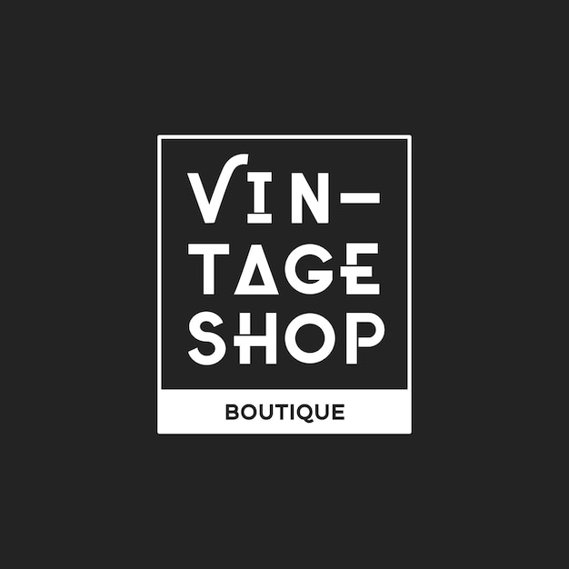 Vector gratuito ilustración de la tienda de boutique logo estampilla banner