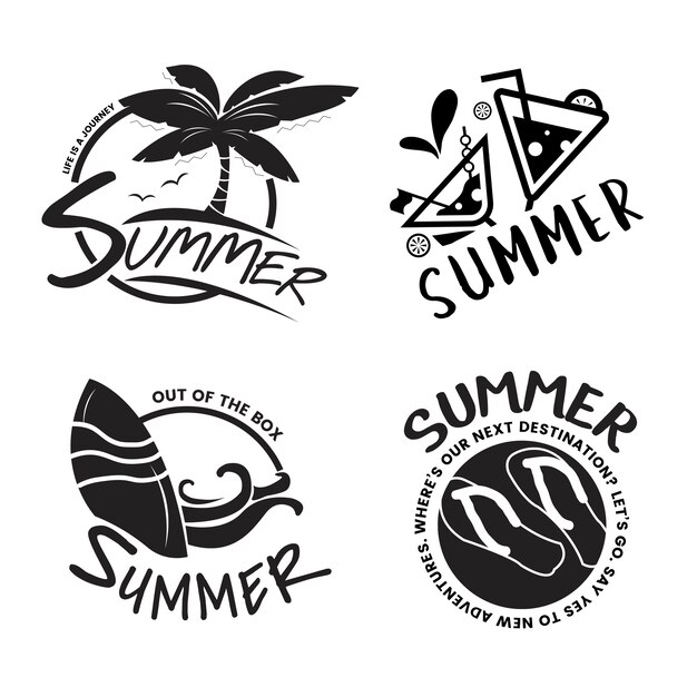 Ilustración de tipografía de verano y vacaciones