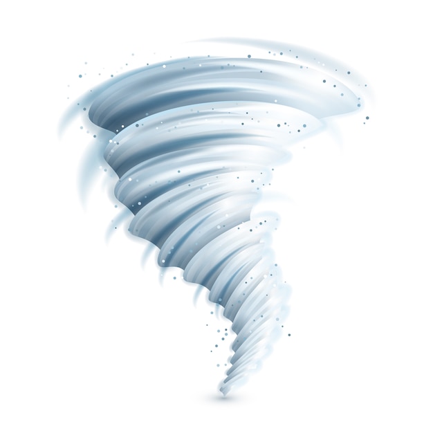 Ilustración de Tornado realista