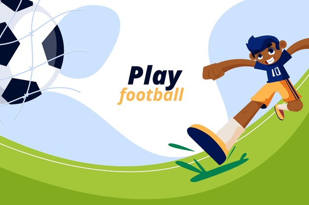 Ilustración de torneo de fútbol de dibujos animados