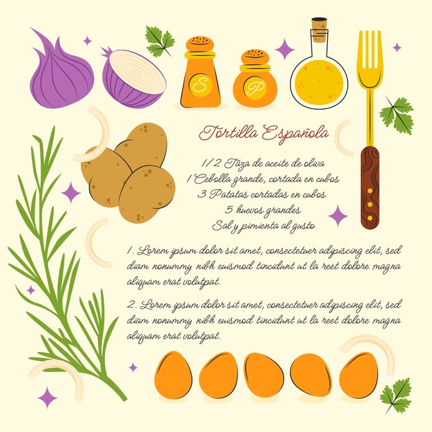 Ilustración de tortilla española