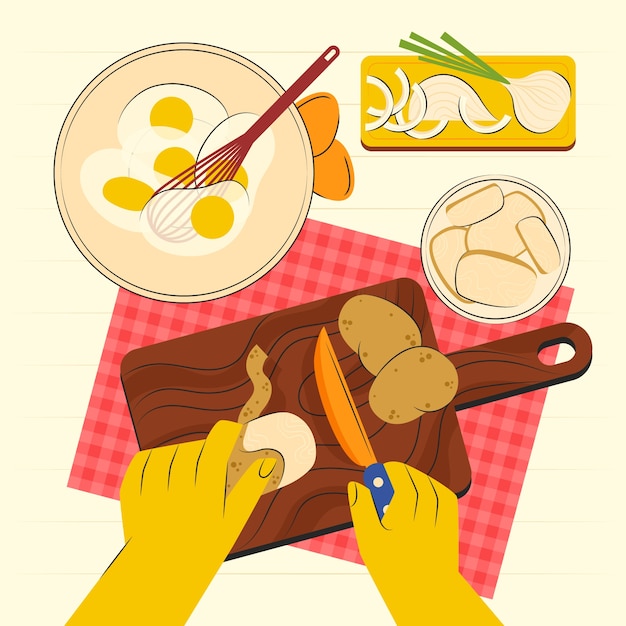 Vector gratuito ilustración de tortilla española