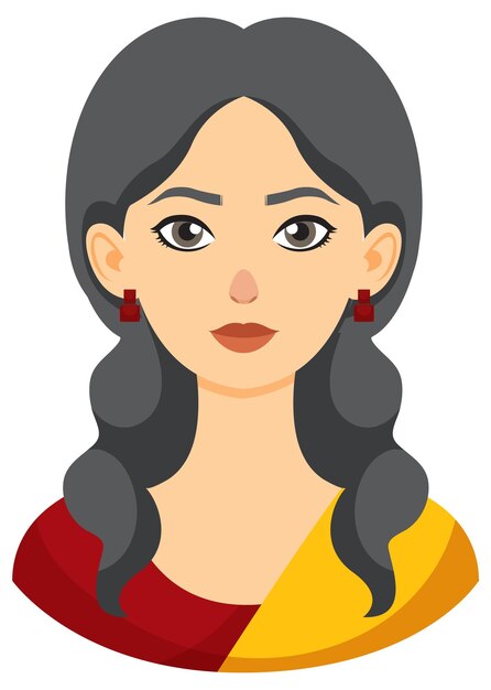 Ilustración tradicional de la mujer india