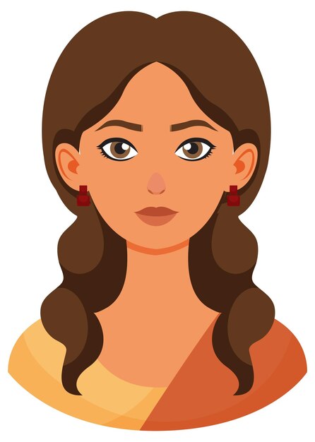 Ilustración tradicional de la mujer india