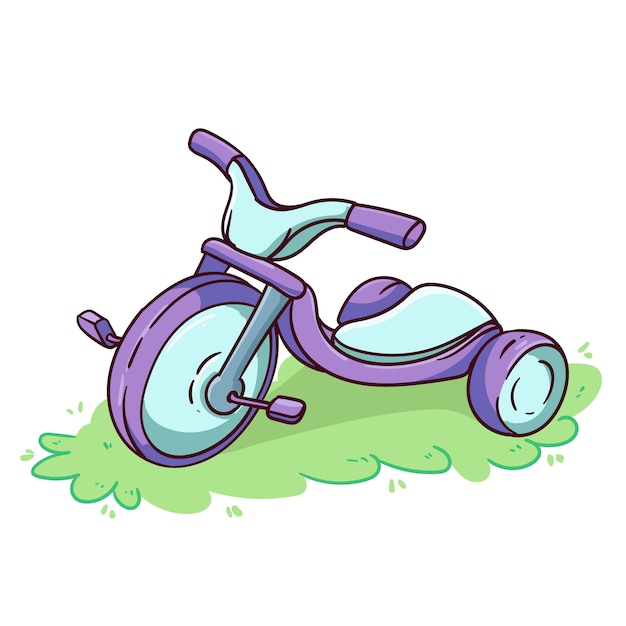 Ilustración de triciclo dibujado a mano