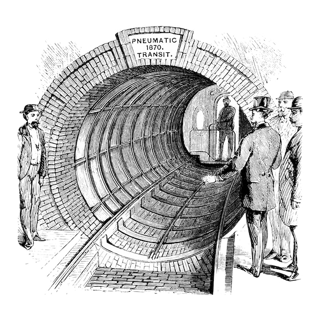 Ilustración de túnel vintage