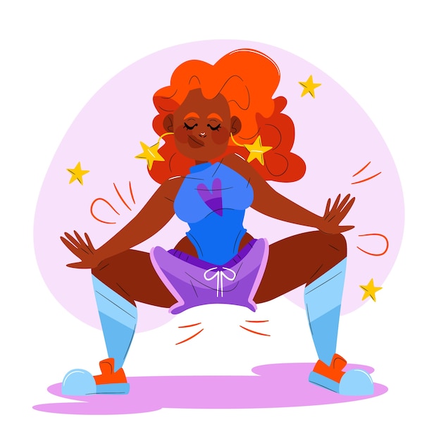 Ilustración de twerk dibujado a mano