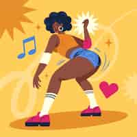 Vector gratuito ilustración de twerk de diseño plano