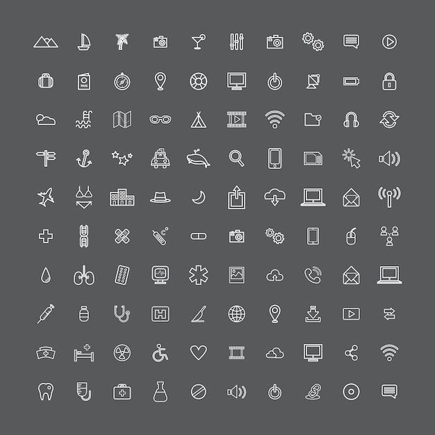 Ilustración UI Universal Icon Concept