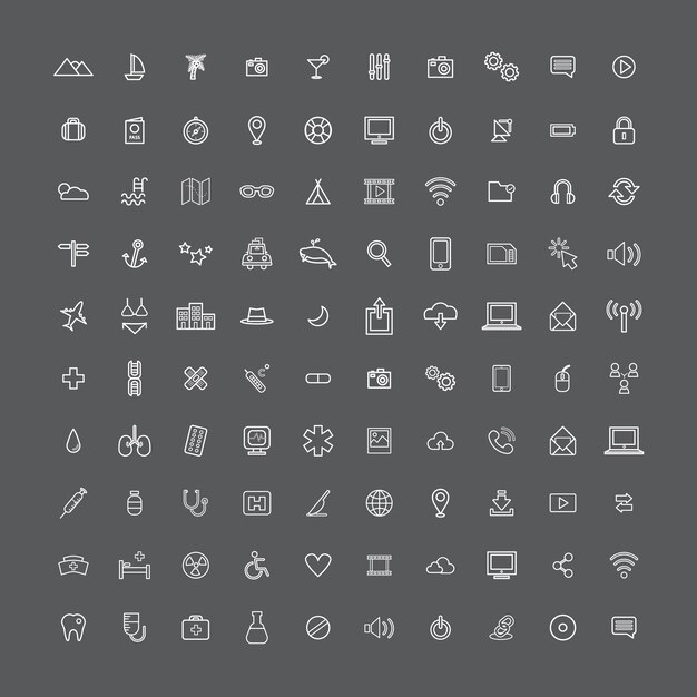 Ilustración UI Universal Icon Concept