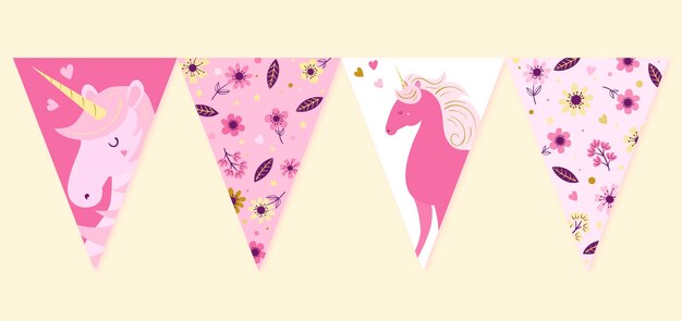 Ilustración de unicornio dibujada a mano