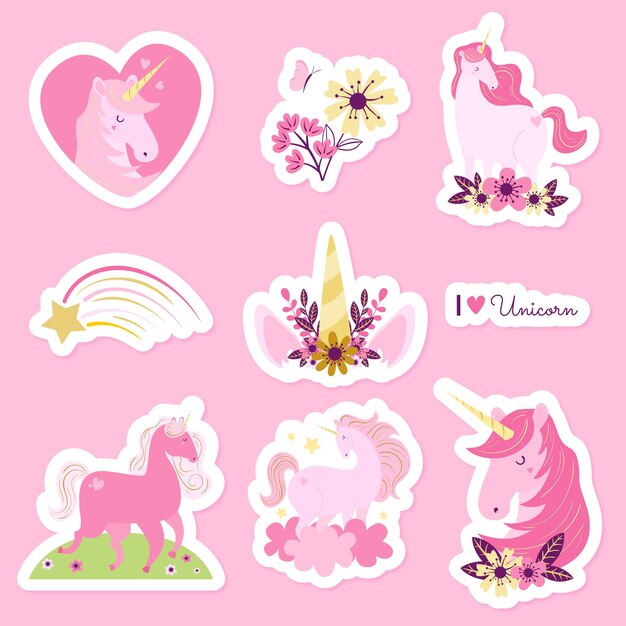 Ilustración de unicornio dibujado a mano 