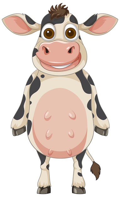 Ilustración de una vaca de dibujos animados