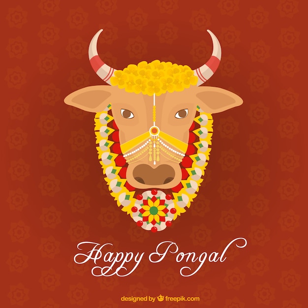 Ilustración de vaca pongal