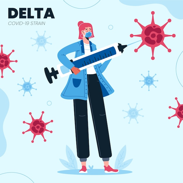 Vector gratuito ilustración de variante delta creativa