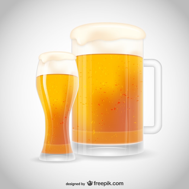 Ilustración de vaso de cerveza