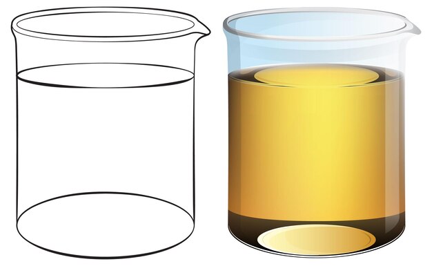 Ilustración del vaso vacío y lleno