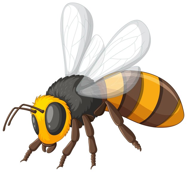 Ilustración de vector de abeja de miel