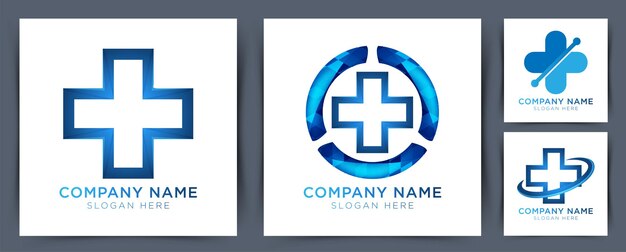 Ilustración de vector azul degradado de tecnología médica