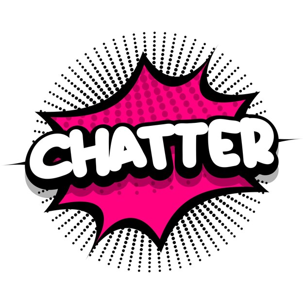 Ilustración de vector de burbuja de explosión de cómic de charla