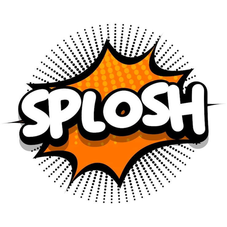 Ilustración de vector de burbuja de explosión de cómic Splosh
