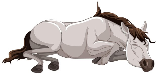 Ilustración del vector del caballo en reposo